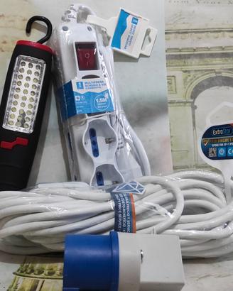 Adattatore Scame prolunga lampada led multipresa