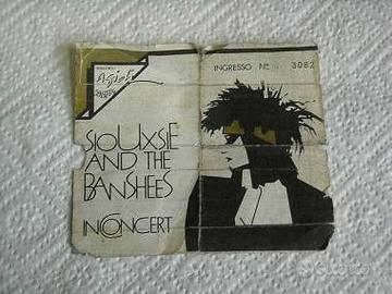 Ticket SIOUXSIE AND THE BANSHEES italian tour 1984