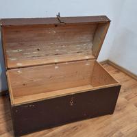 Baule Cassapanca Antica con Coperchio a Botte - Fi