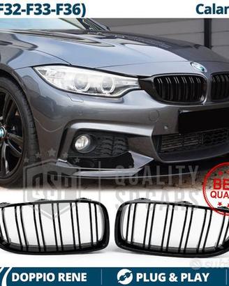 GRIGLIE Doppio Rene per BMW Serie 4 Nero Lucido