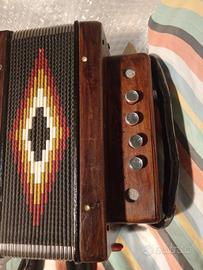 organetto 4 bassi legno