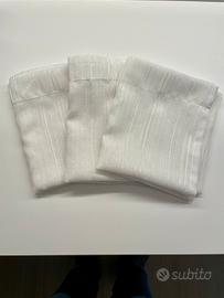 Set 3 tende bianche semitrasparenti 84x99 cm