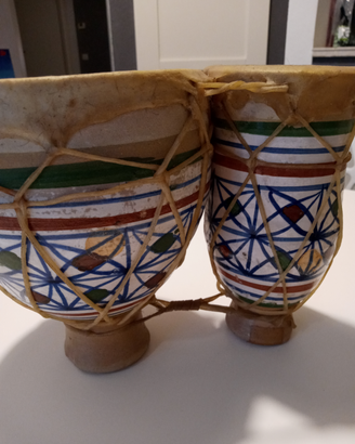 Bongos doppio tamburo etnico