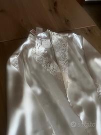 Vestaglia Seta ricamata a mano Kentelle