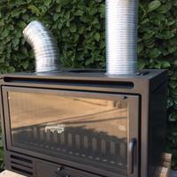 INSERTO CAMINO LEGNA  ALTEZZA 49 CM ventilato