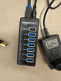 hub usb 3.0 amazonbasics 7 porte