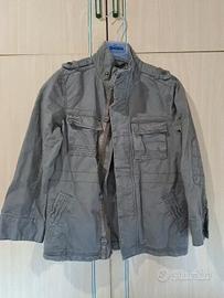 Giacca militare streetwear grigia 8 anni Okaïdi