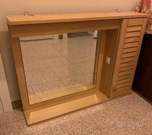 Mobile bagno con specchio e luce neon