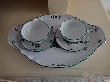 vassoio e tazze Ceramica Artistica Imola
