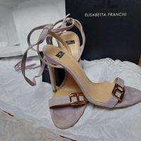 Sandali Elisabetta Franchi in Camoscio Lilla