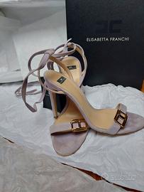 Sandali Elisabetta Franchi in Camoscio Lilla
