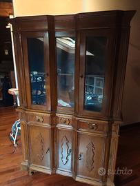 Credenza/vetrina in legno massello