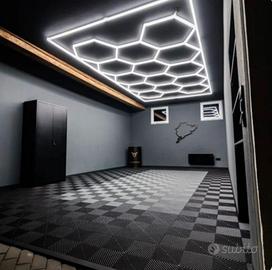 Luci a led esagonali per garage