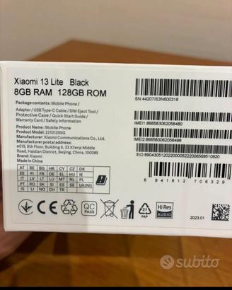 Xiaomi 13 lite 128gb