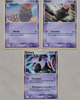 Spoink e Grumpig Ex emerald Pokemon 