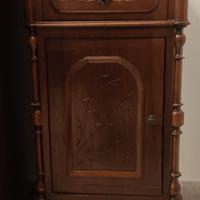 comodino antico legno massello 