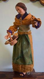 Antica statua di presepe napoletano_la formaggiara