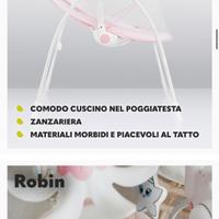 Sdraietta a dondolo per bimbi Lionelo Robin