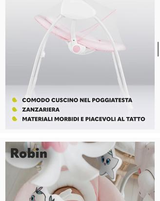 Sdraietta a dondolo per bimbi Lionelo Robin