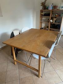 TAVOLO LEGNO + 4 SEDIE
