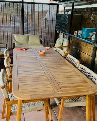 Tavolo da Esterno + 6 Sedie