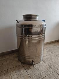 Recipiente in acciaio inox per olio, vino, acqua