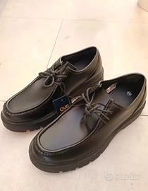 Mocassini uomo con lacci neri nuovi