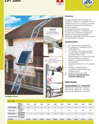 scala componibile stp elevatore 2000