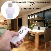PORTALAMPADA E27 CON TELECOM IR ON/OFF E 6 TIMER