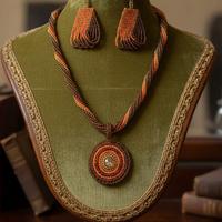 Set gioielli collana orecchini retro vintage chic