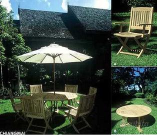 arredi giardino legno Teak teck tek