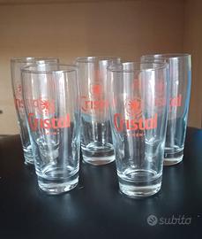 Bicchieri da birra vintage Cristal Alken 