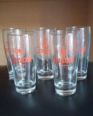 Bicchieri da birra vintage Cristal Alken 
