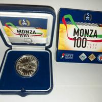 Moneta argento 5 Euro FDC Autodromo Monza