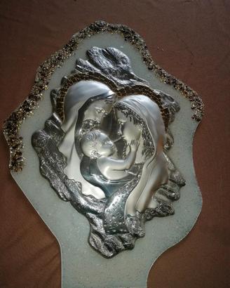 quadro sacra famiglia argento 