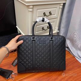 Borsa da lavoro da uomo Gucci in vera pelle