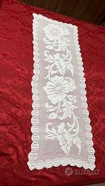 Runner Tavolo Uncinetto Filet Vintage