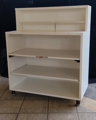 Bancone versatile con mensole scorrevoli