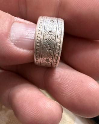 Anello etnico Fascia in argento