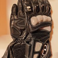 Guanti moto AXO in pelle racing con nocche rigide