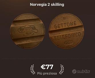 Moneta 2 skillimg della norvegia del 1811