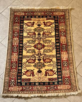 Tappeto Kazak Ghazni Uzbekistan. 113 × 82 cm