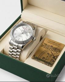 Orologio Fredric dual time acciaio