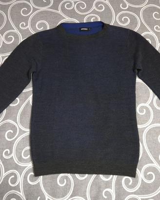 Pullover Antony Morato (M) blu/grigio Slim Lana