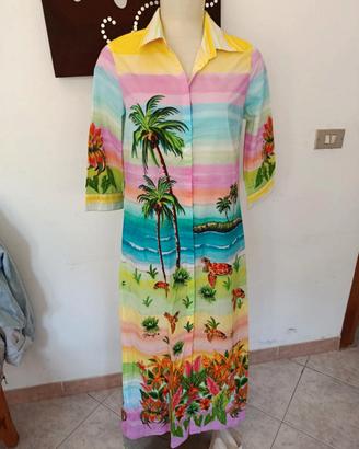 Vestito lungo/copricostume Chamisier PIN- UP tropi