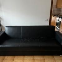 Divano letto reclinabile nero usato