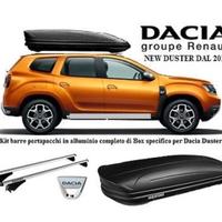 Box guscio tetto e barre per dacia duster dal 2018