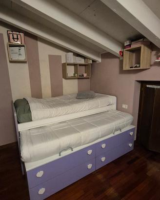 cameretta bambina Colombini lilla e bianca