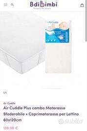 Materasso ortopedico culla nuovo+copri materasso