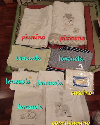 Lotto biancheria letto bambini